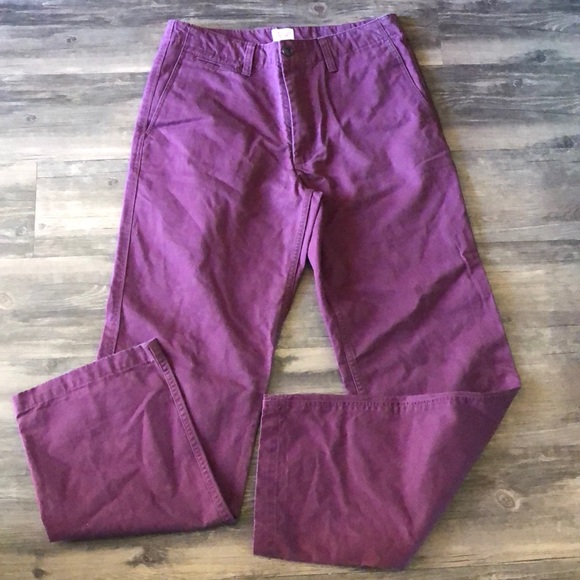Dockers Other - Men’s Dockers Burgundy Flat Front Straight Pants size 30 x 32
